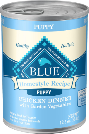 Blue Buffalo Homestyle Recipe Puppy Chicken Dinner with Garden Vegetables Canned Dog Food