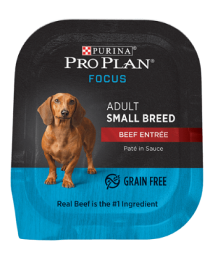 Pro Plan Small Breed Beef Entrée Chunks in Gravy Wet Dog Food