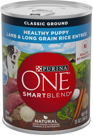 Purina ONE SmartBlend Classic Ground Healthy Puppy Lamb & Long Grain Rice Entree Canned Dog Food